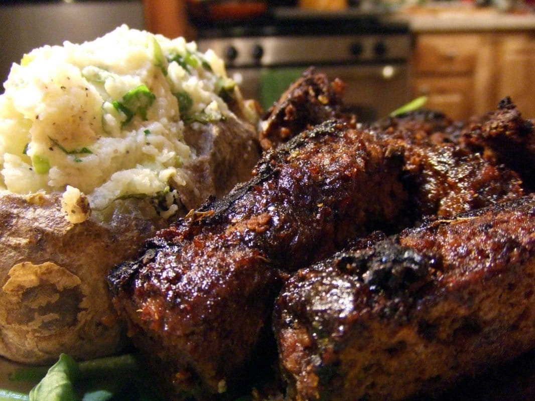Balsamic BBQ Seitan and Tempeh Ribs