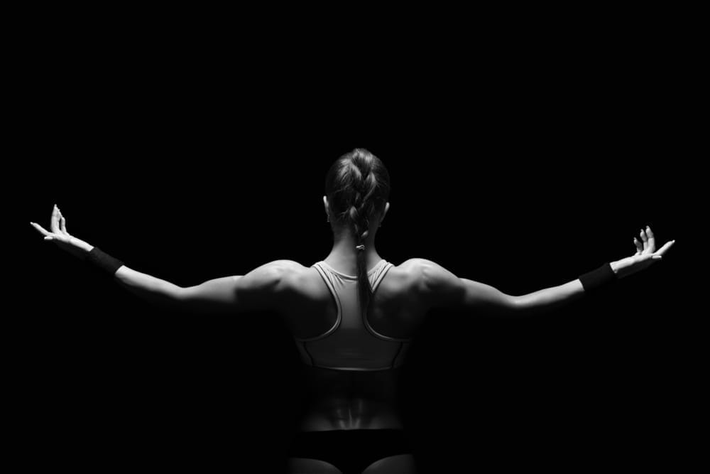 woman flexing