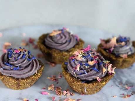 Lavender Tarts with blueberry and fig