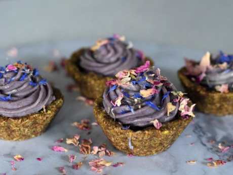 Lavender Tarts with blueberry and fig