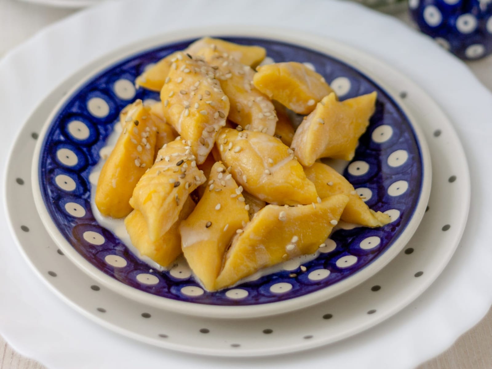 Orange Dumplings with Halva Sauce