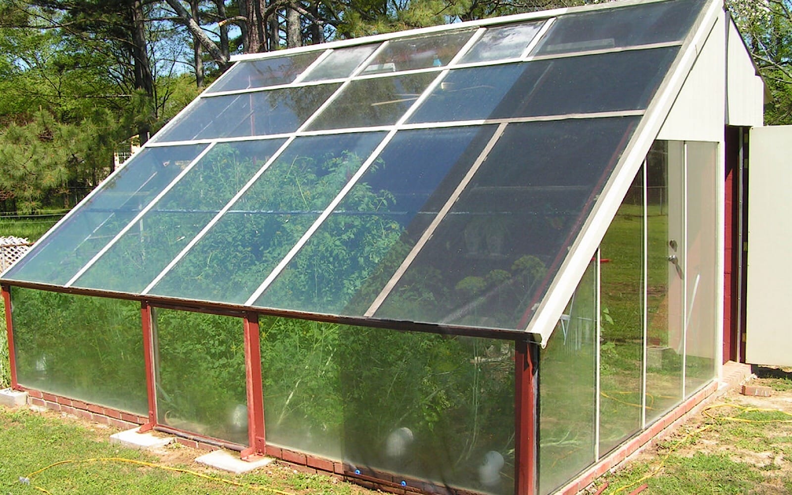 greenhouse in a backyard