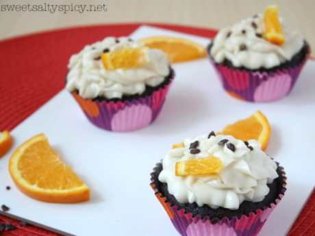 Grand Marnier Orange Chocolate Cupcakes