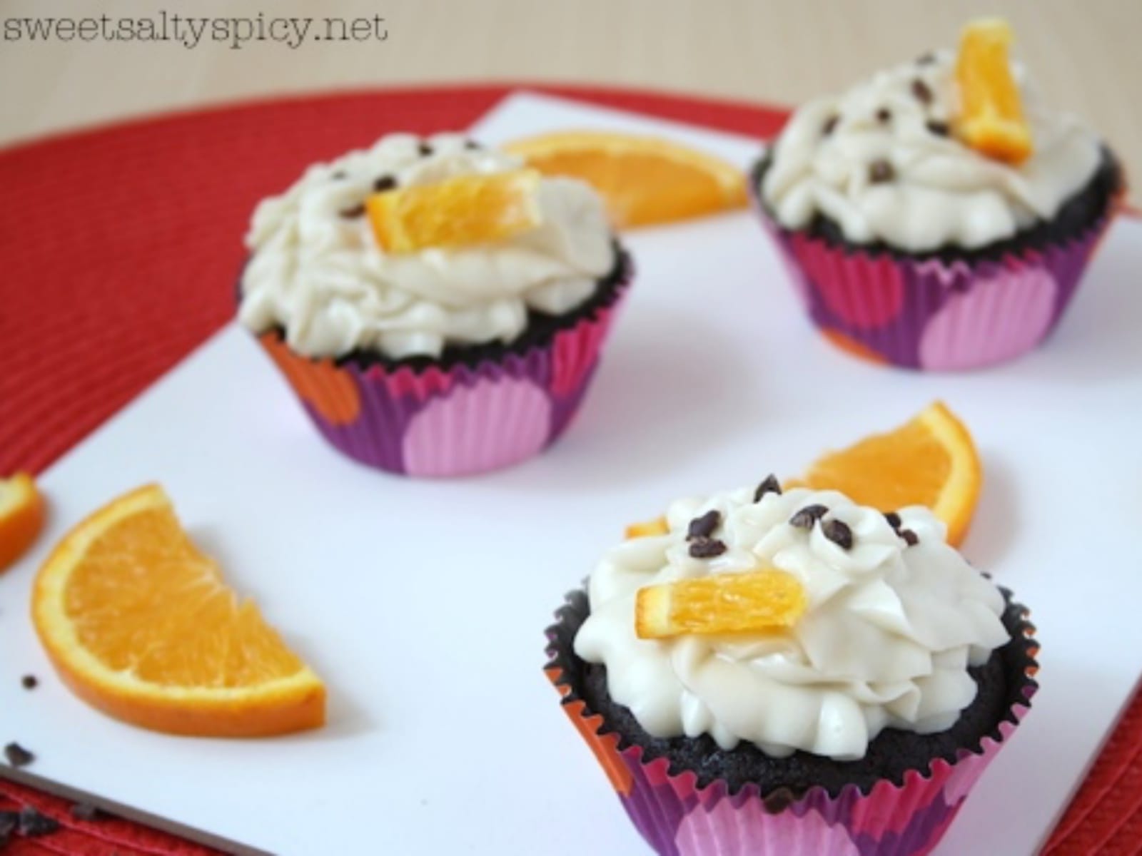 Grand Marnier Orange Chocolate Cupcakes