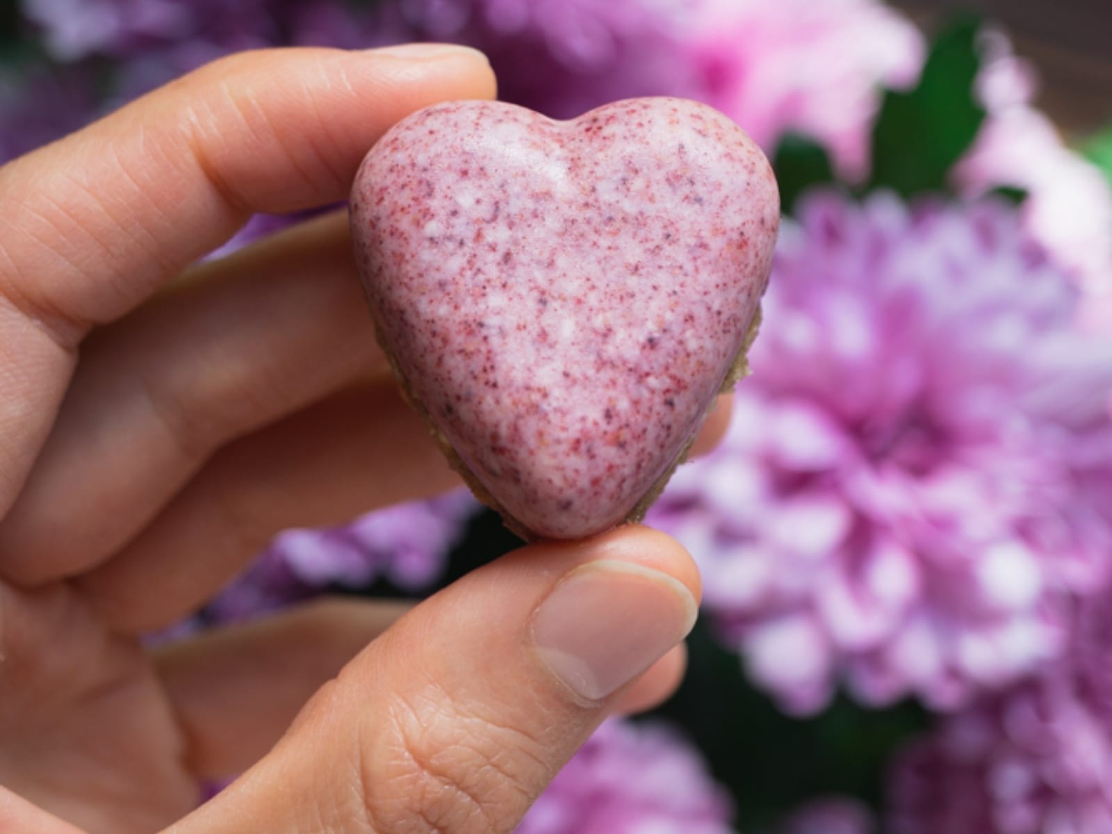 Raspberry and Peppermint Coconut Butter Hearts