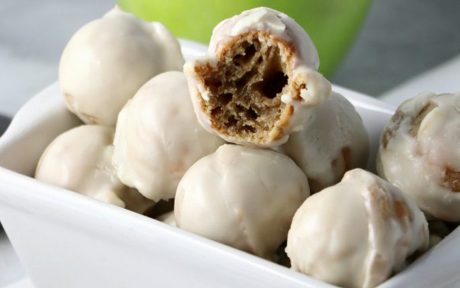 Frosted apple cider doughnut holes