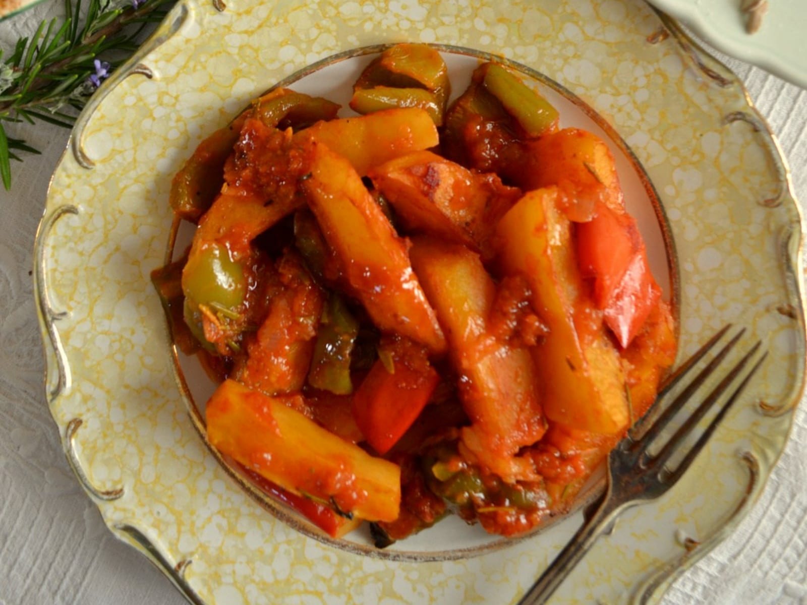 Roasted Potatoes with Peppers