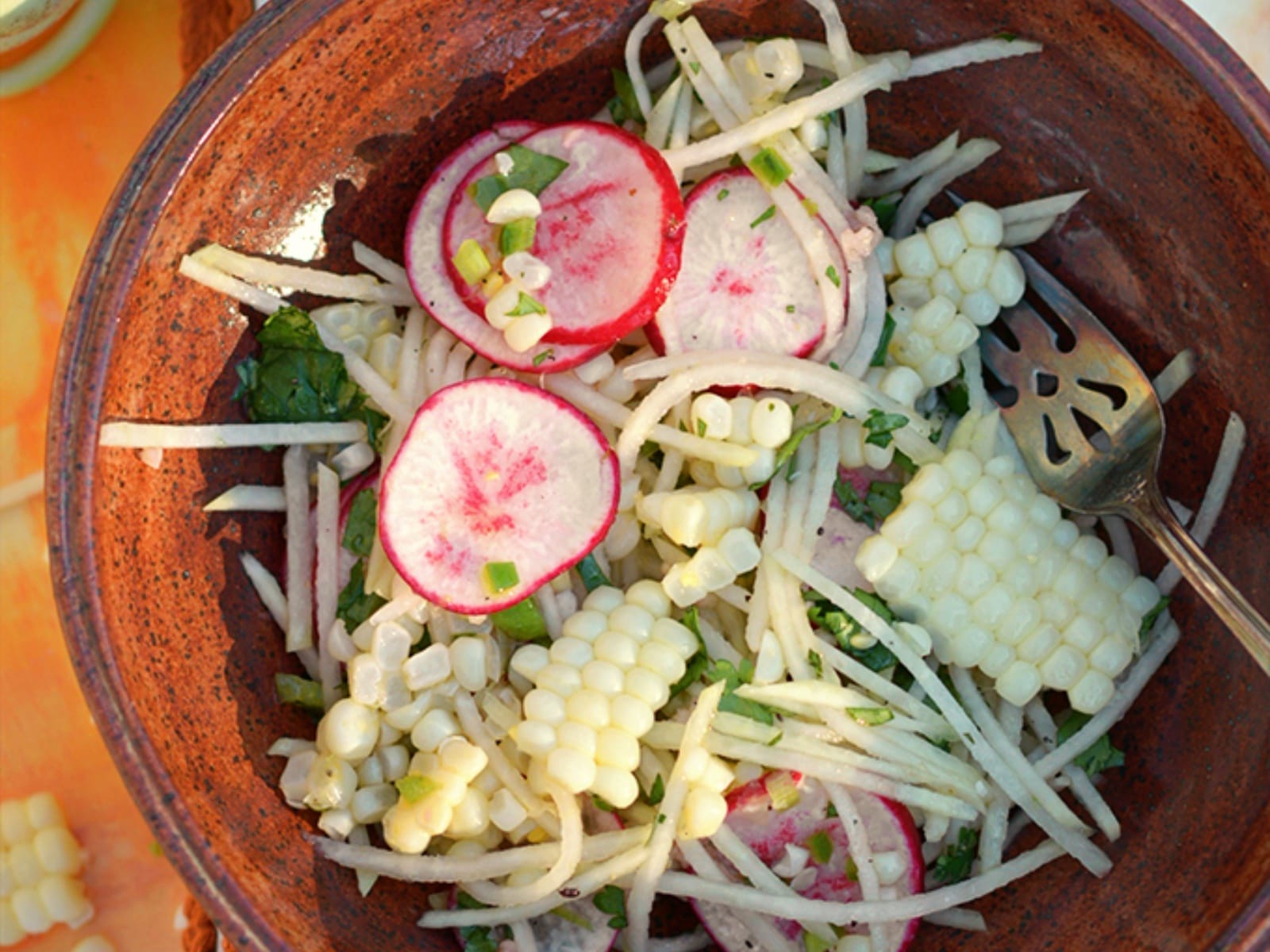Kohlrabi and Corn Salad