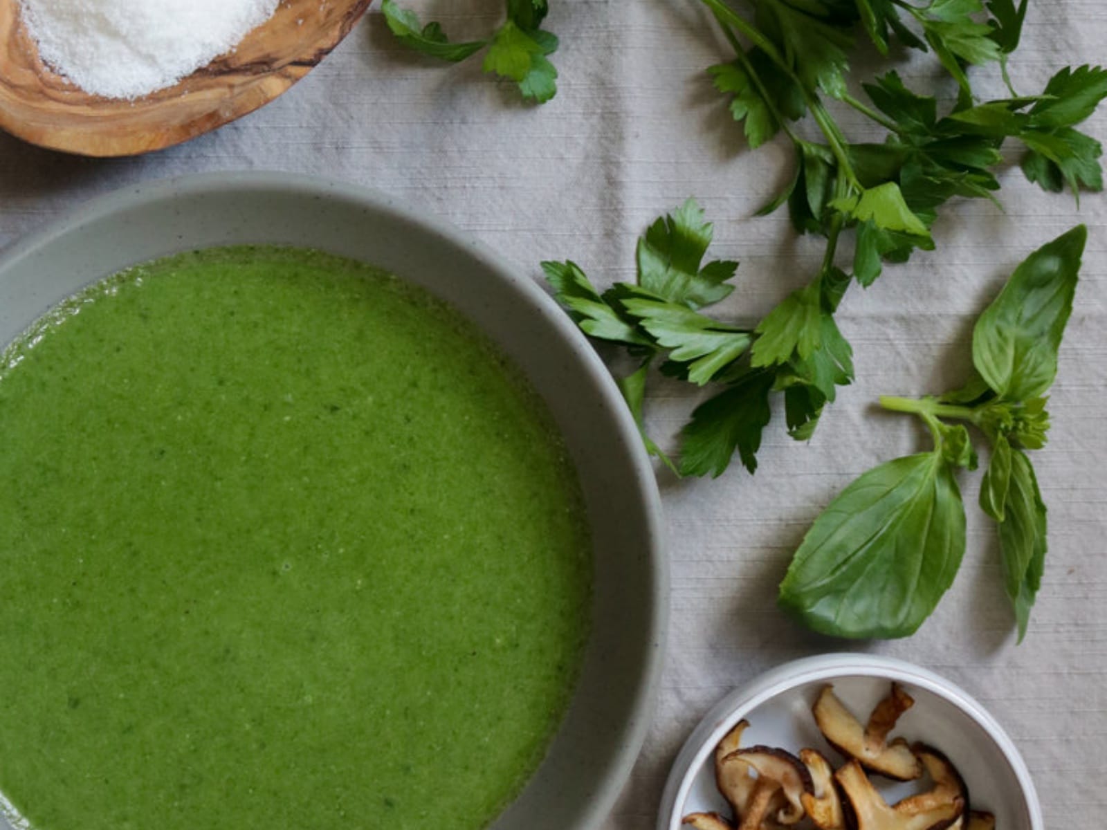 Green Spinach and Tahini Soup
