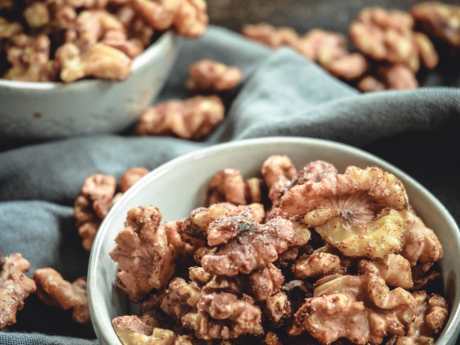 Maple Cardamom Candied Walnuts