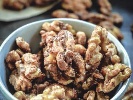Maple Cardamom Candied Walnuts