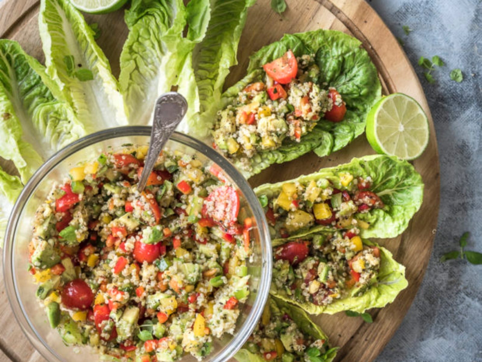 Quinoa Avocado Lettuce Wraps