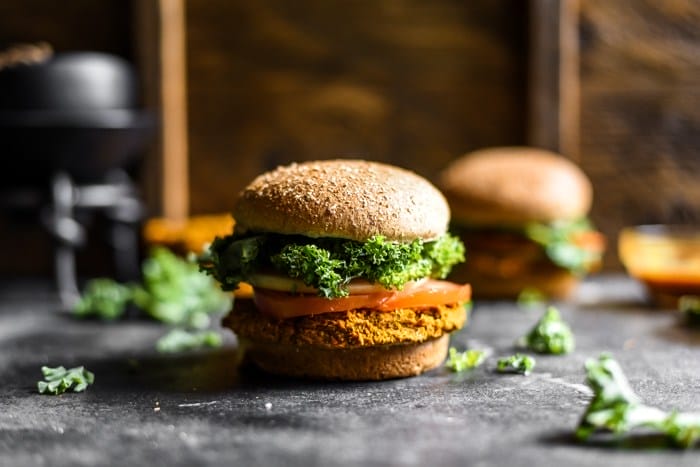 Simple Sweet Potato Veggie Burgers [Vegan]