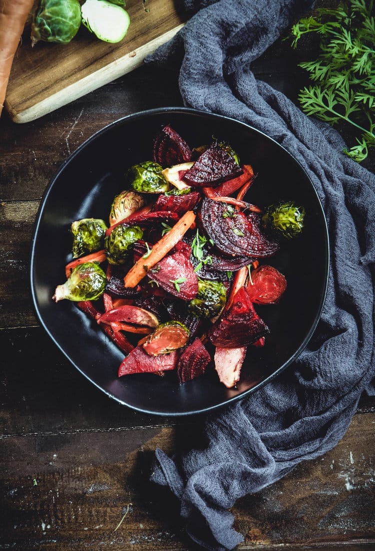 Maple Dijon Thyme Roasted Vegetables [Vegan] - One Green Planet