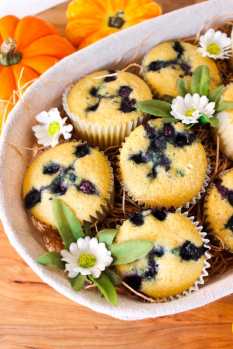 Blueberry Corn Muffins [Vegan]