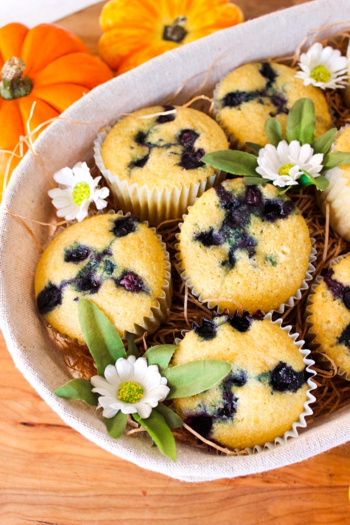 Blueberry Corn Muffins [Vegan]