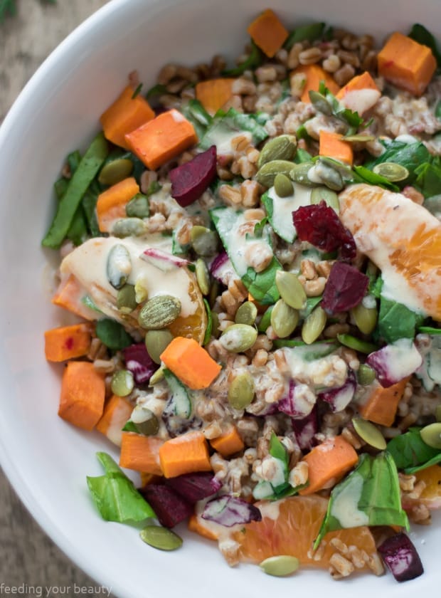 Winter Wheat Berry Salad [Vegan]