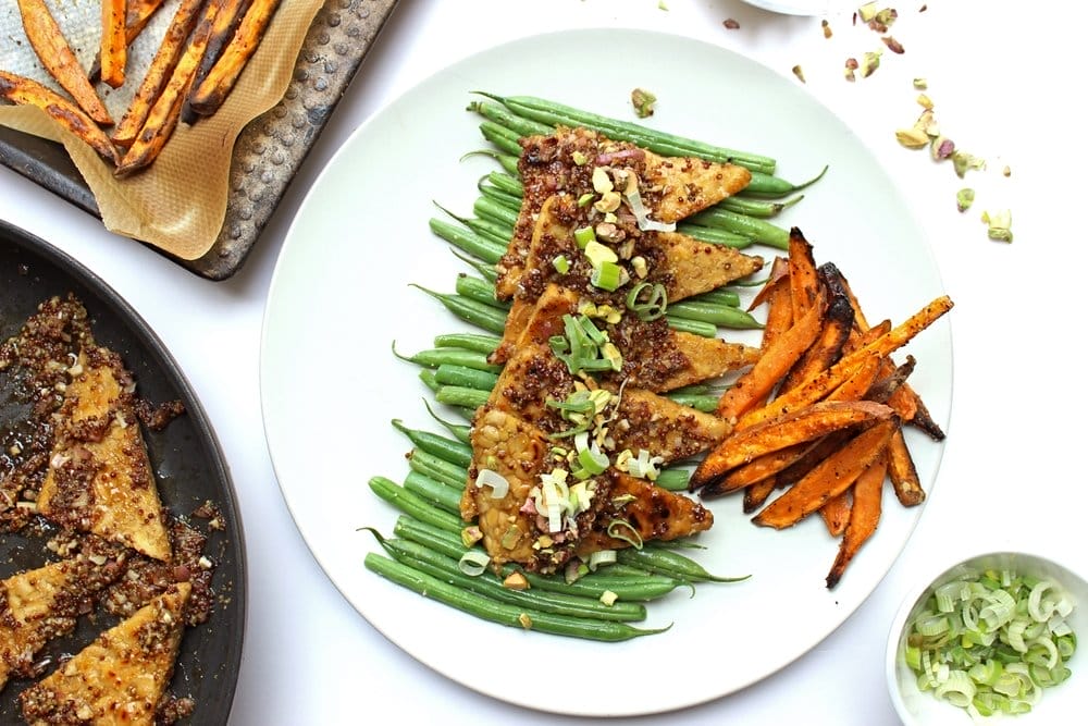 Maple and Mustard Glazed Tempeh