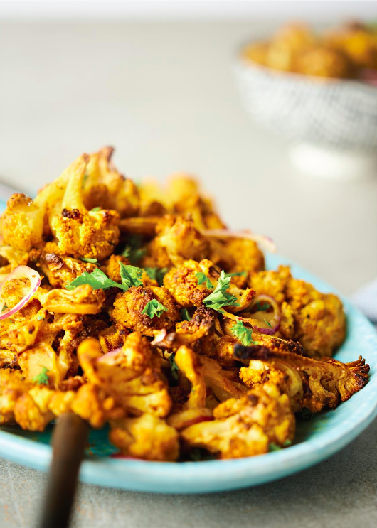 indian spiced popcorn cauliflower