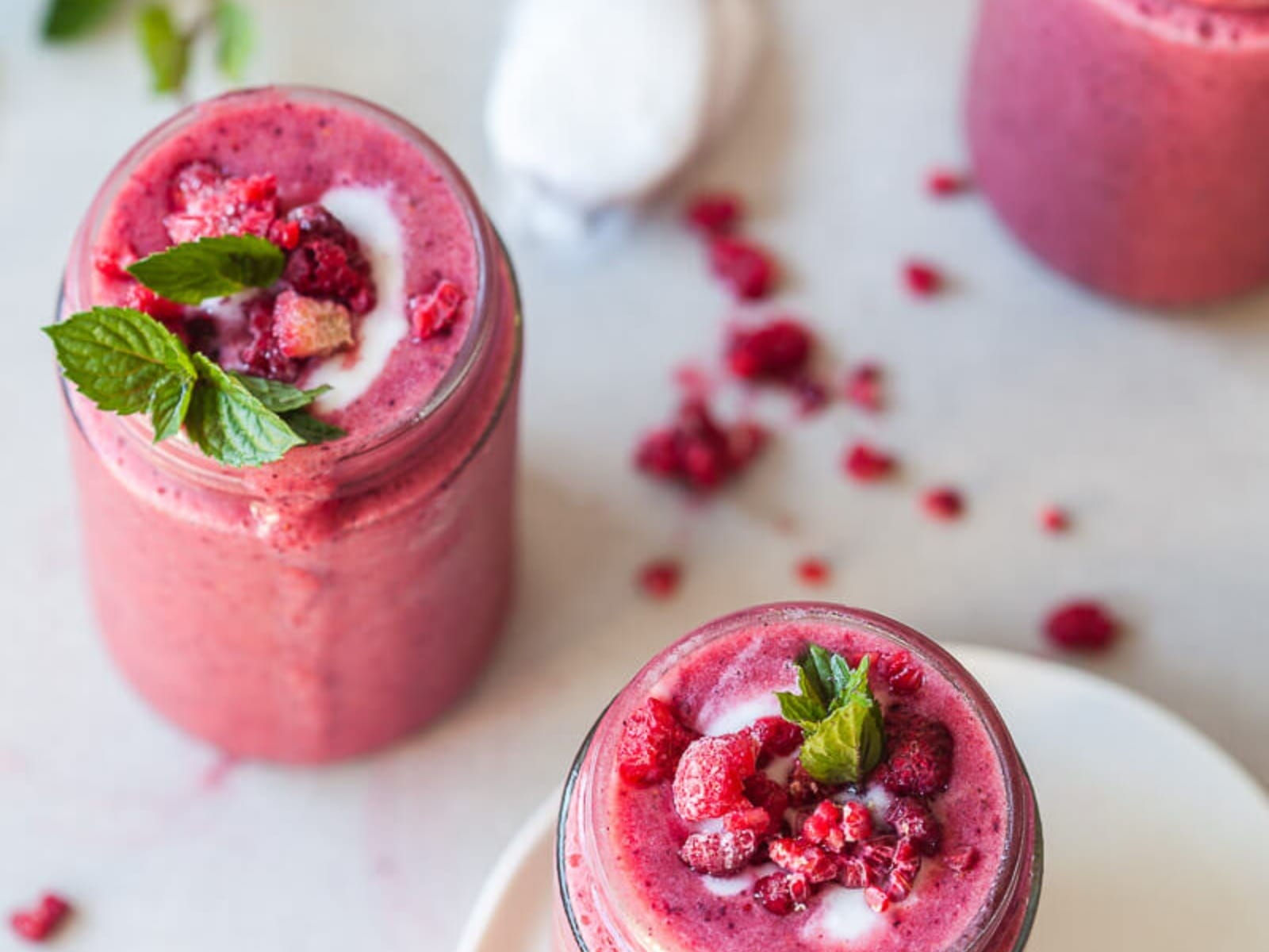 Vegan Probiotic Berry Smoothie