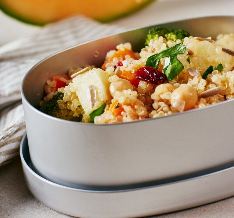 Quinoa Salad With Turmeric Tahini Dressing