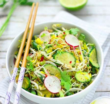 Crispy Saffron Rice With Coconut Dressing