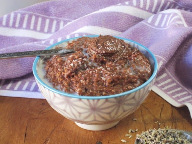 Salted Lavender Fudge Oatmeal