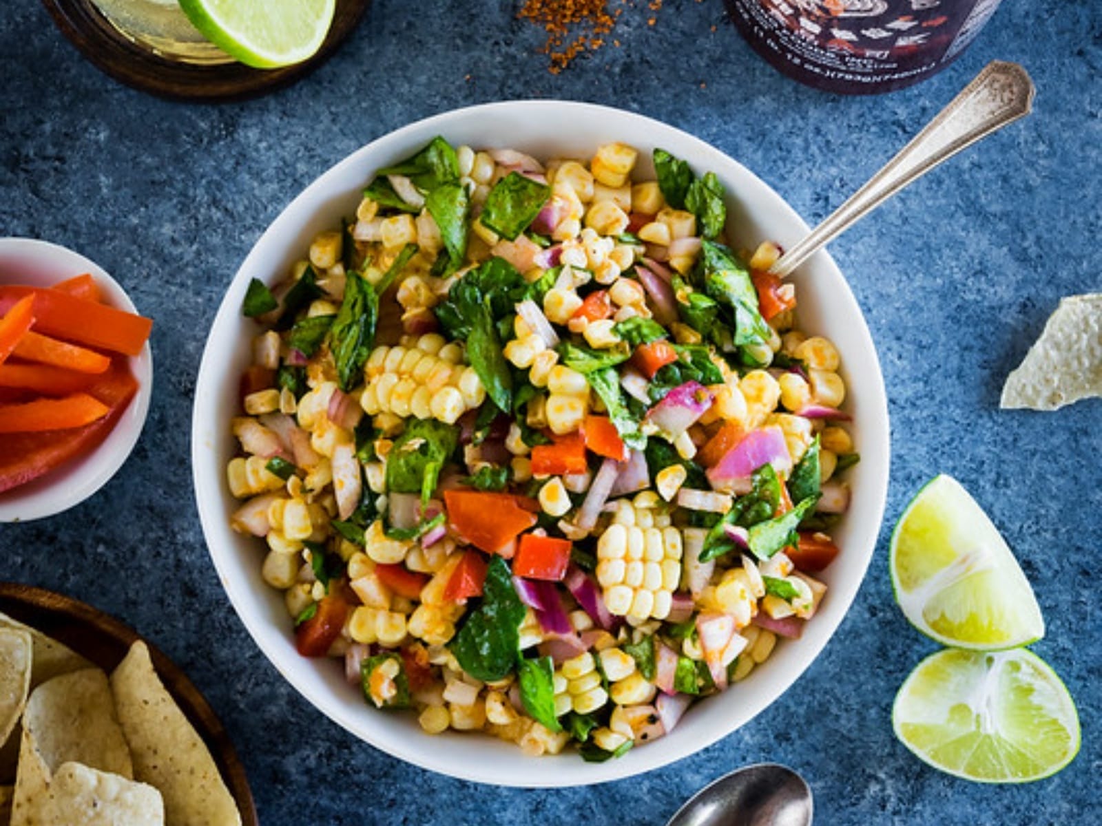 Easy Corn Salad with Sriracha and Lime