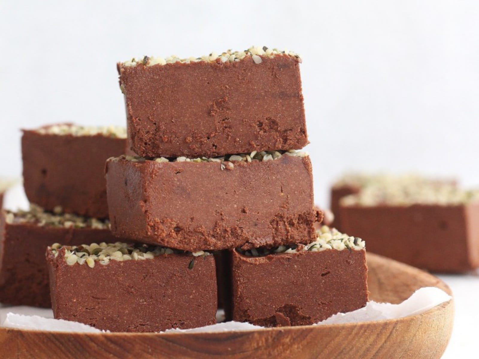 Vegan Chocolate Tahini Protein Fudge 