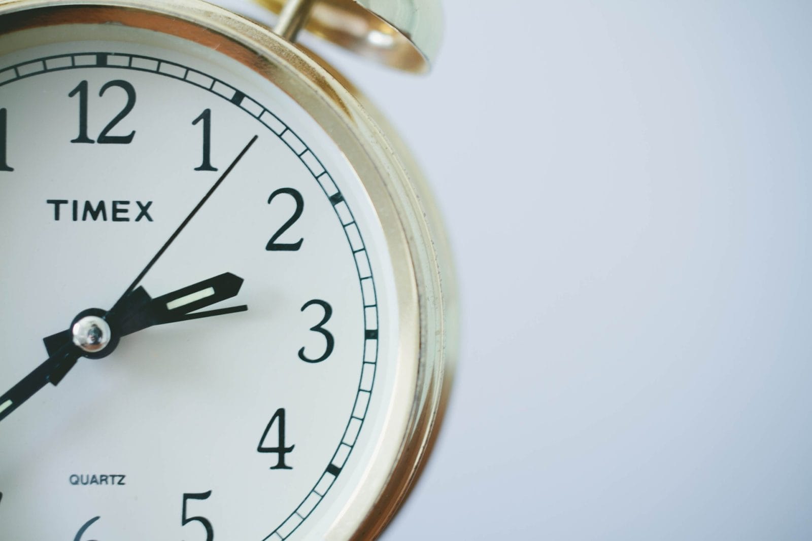 Small gold clock