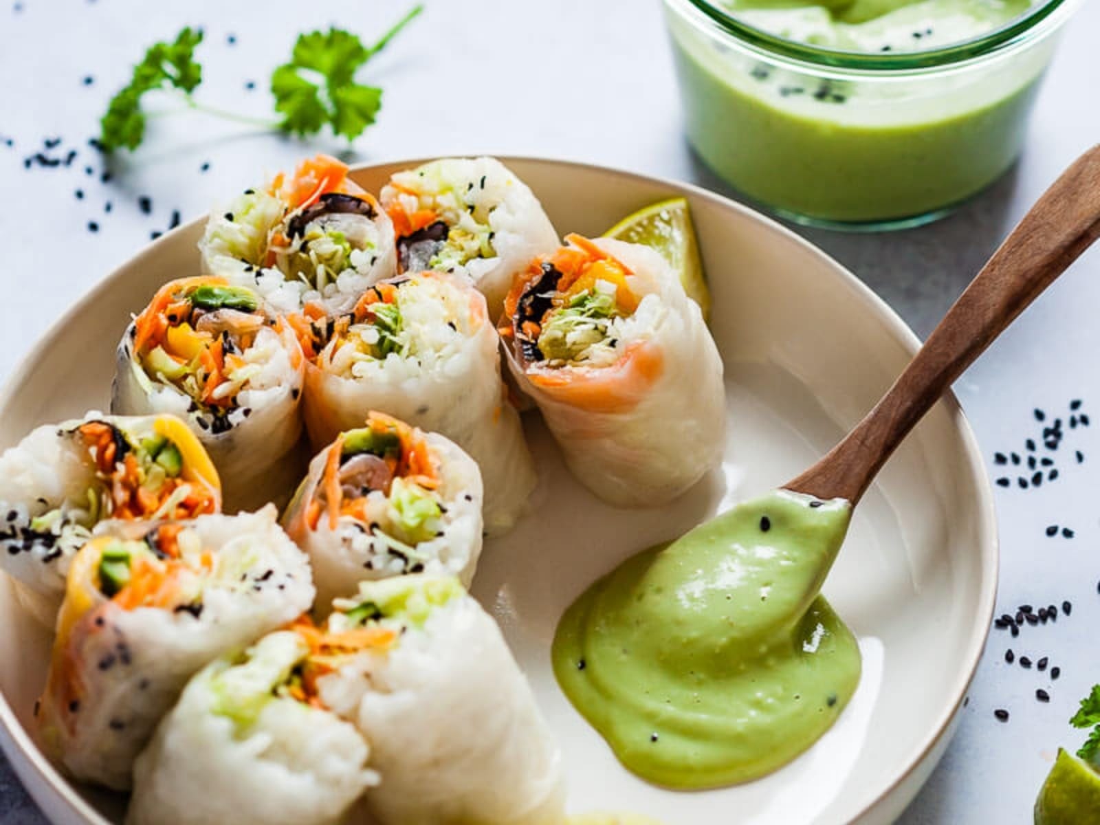 Vegan Fresh Sushi Spring Rolls 