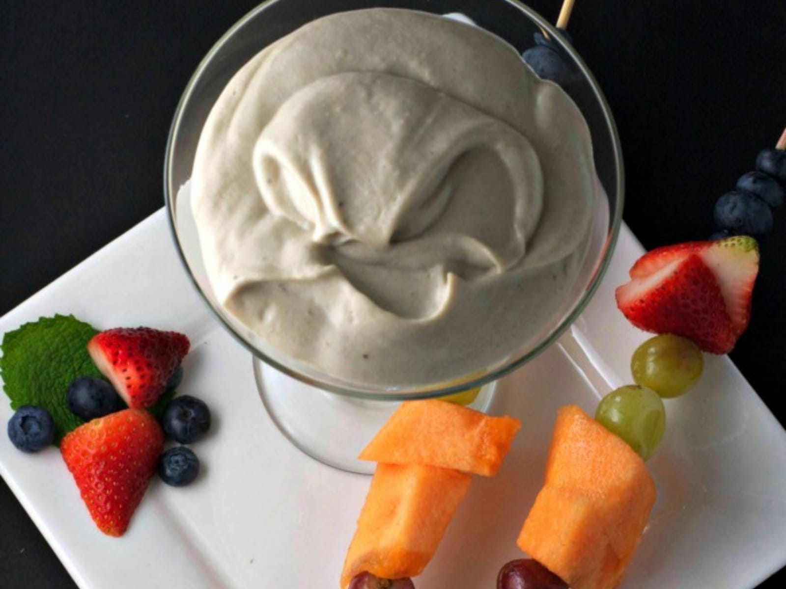 Vegan Fruit Kabobs With Vanilla Dip 