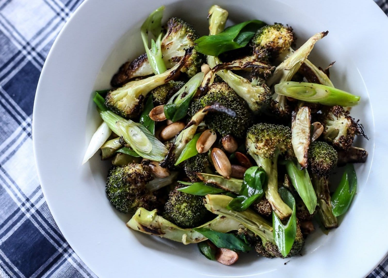 Roasted Charred Broccoli With Peanuts&nbsp;