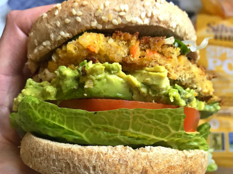 vegan chickpea quinoa burgers