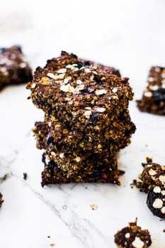cherry hemp oat bars stacked