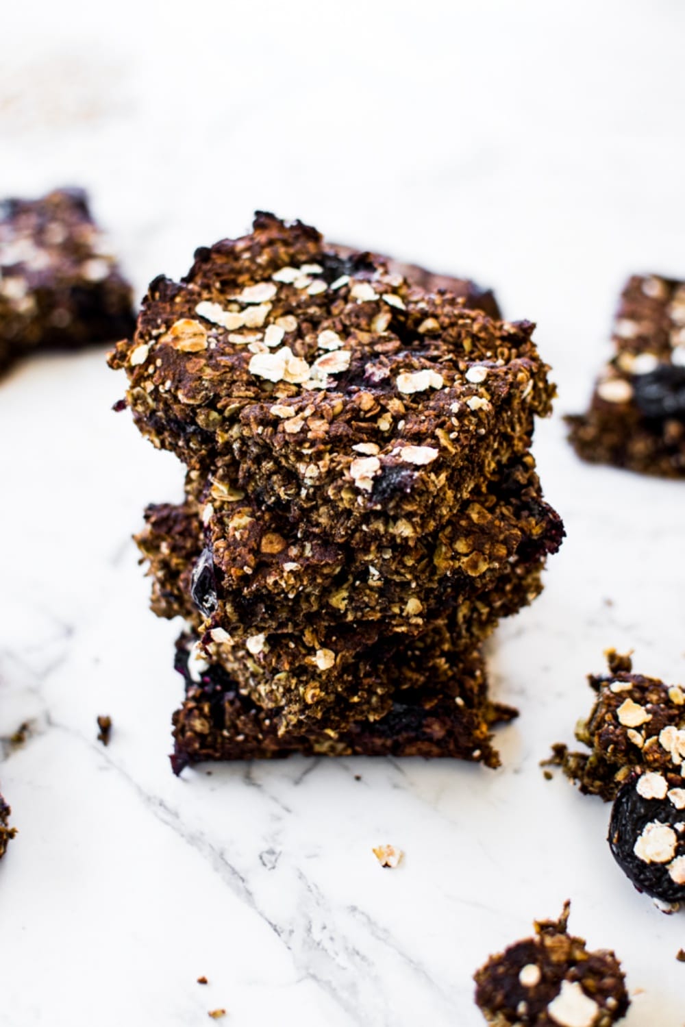 cherry hemp oat bars stacked