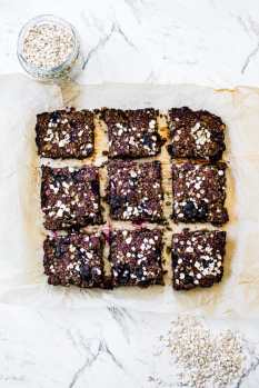 cherry hemp oat bars sliced
