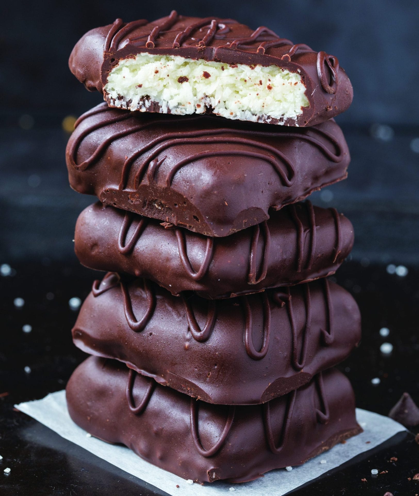 Vegan chocolate coconut bars