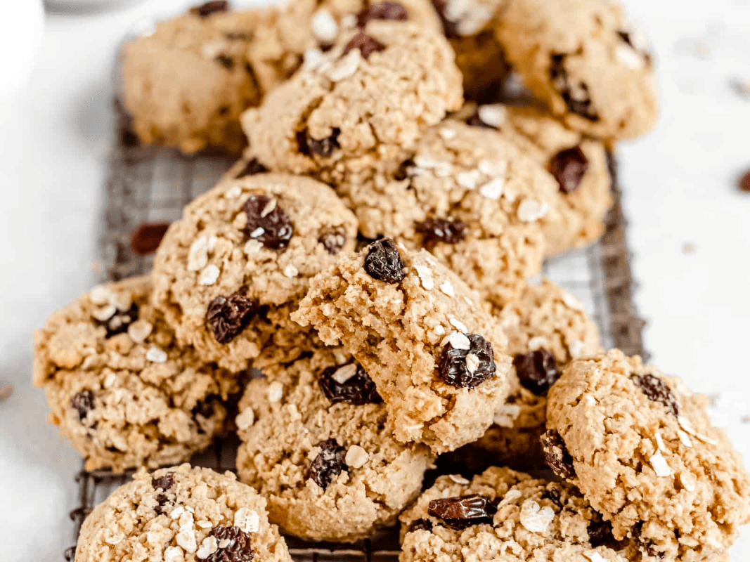 Vegan Gluten-Free Chewy Oatmeal Raisin Cookies
