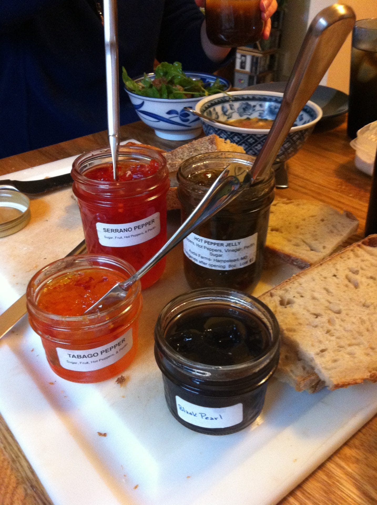 Savory jams made of peppers