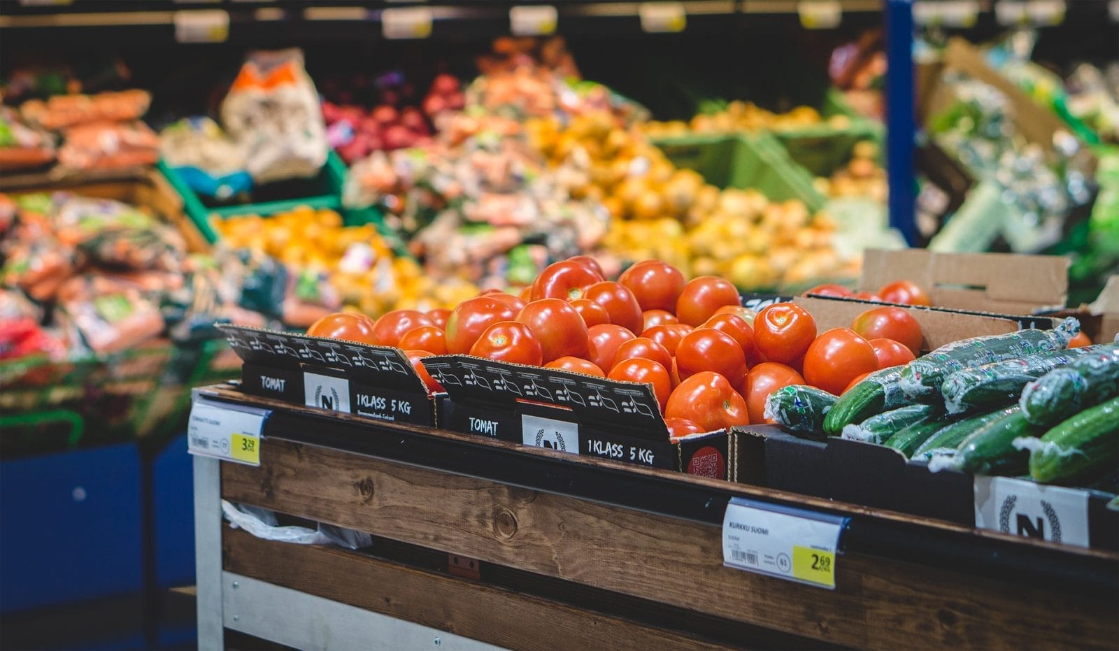 Produce section of a store