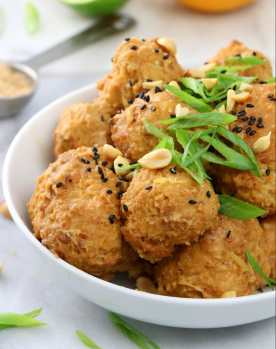 vegan thai peanut cauliflower wings