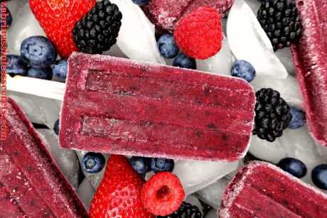 mixed berry pomegranate popsicles