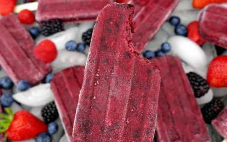 mixed berry pomegranate popsicles