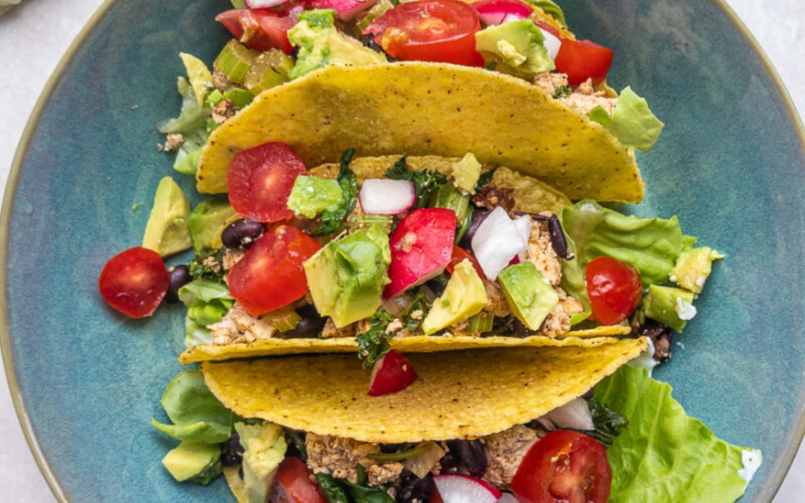 black bean and tofu tacos