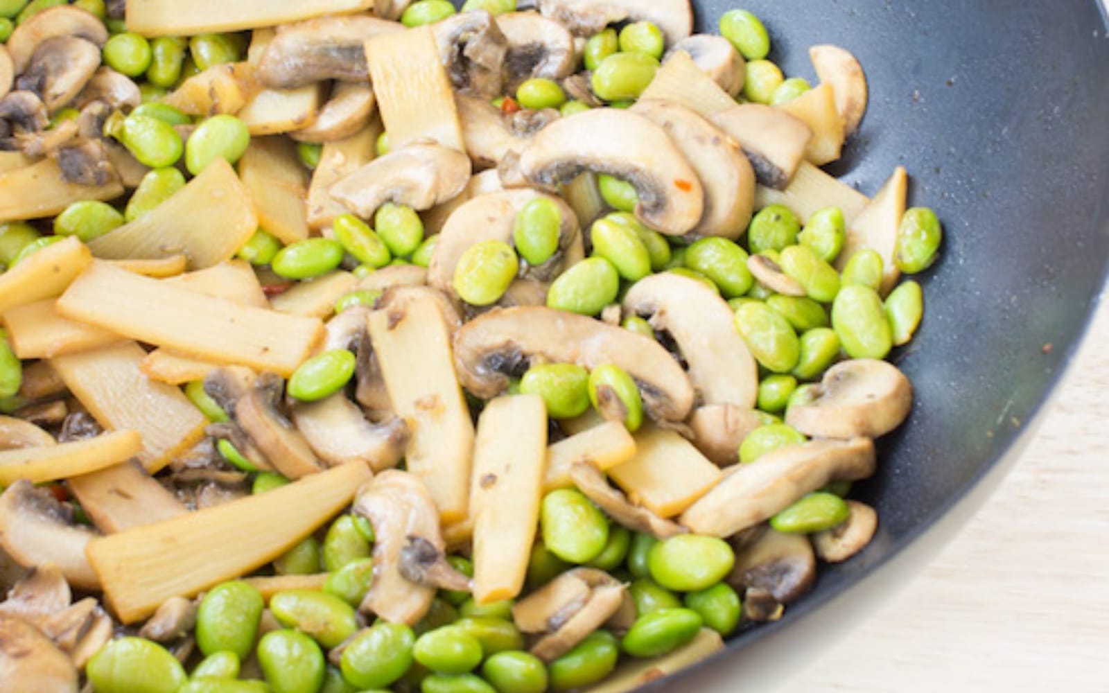Edamame Bamboo Shoot Stir Fry