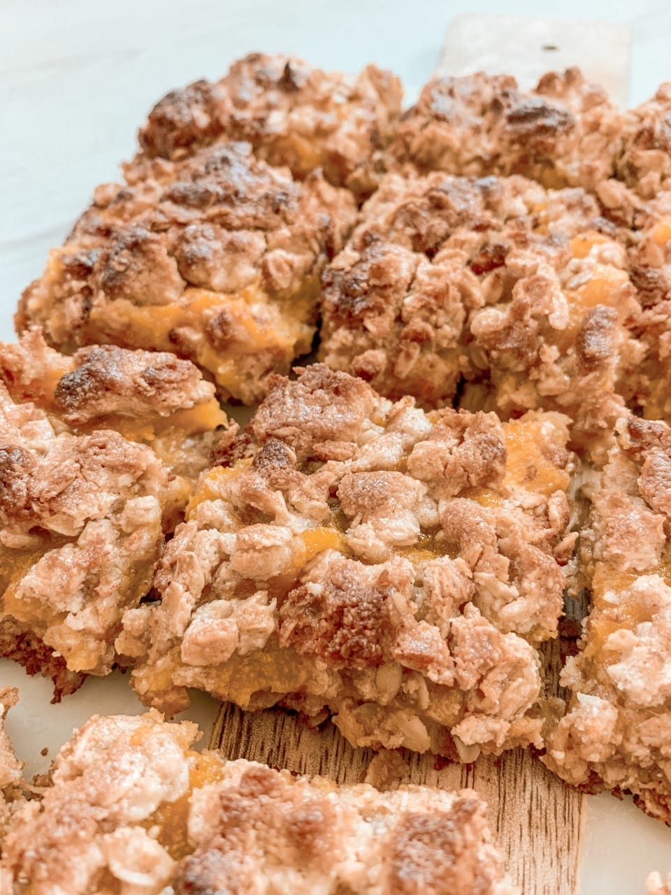 Vegan Healthy Peach Jam Crumble Bars