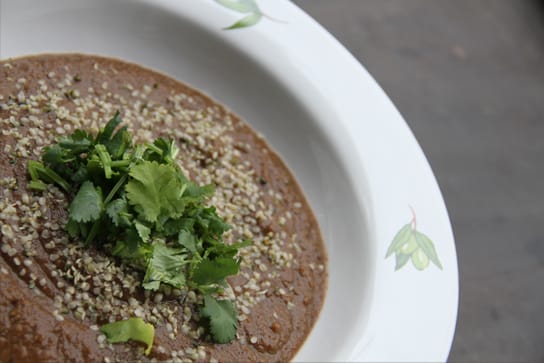 vegan indian-style eggplant soup