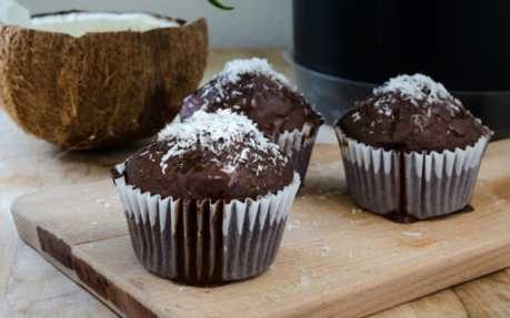 salted coconut chocolate muffins