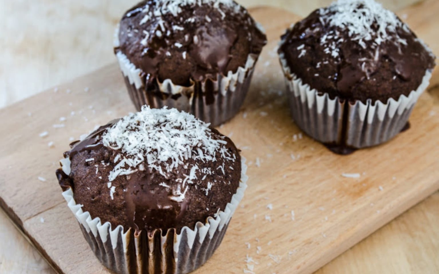 salted coconut chocolate muffins